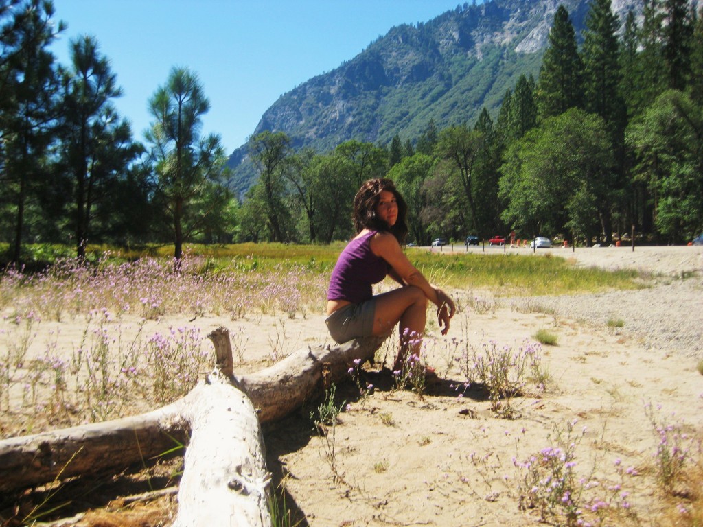 Sitting inside Yosemite Valley