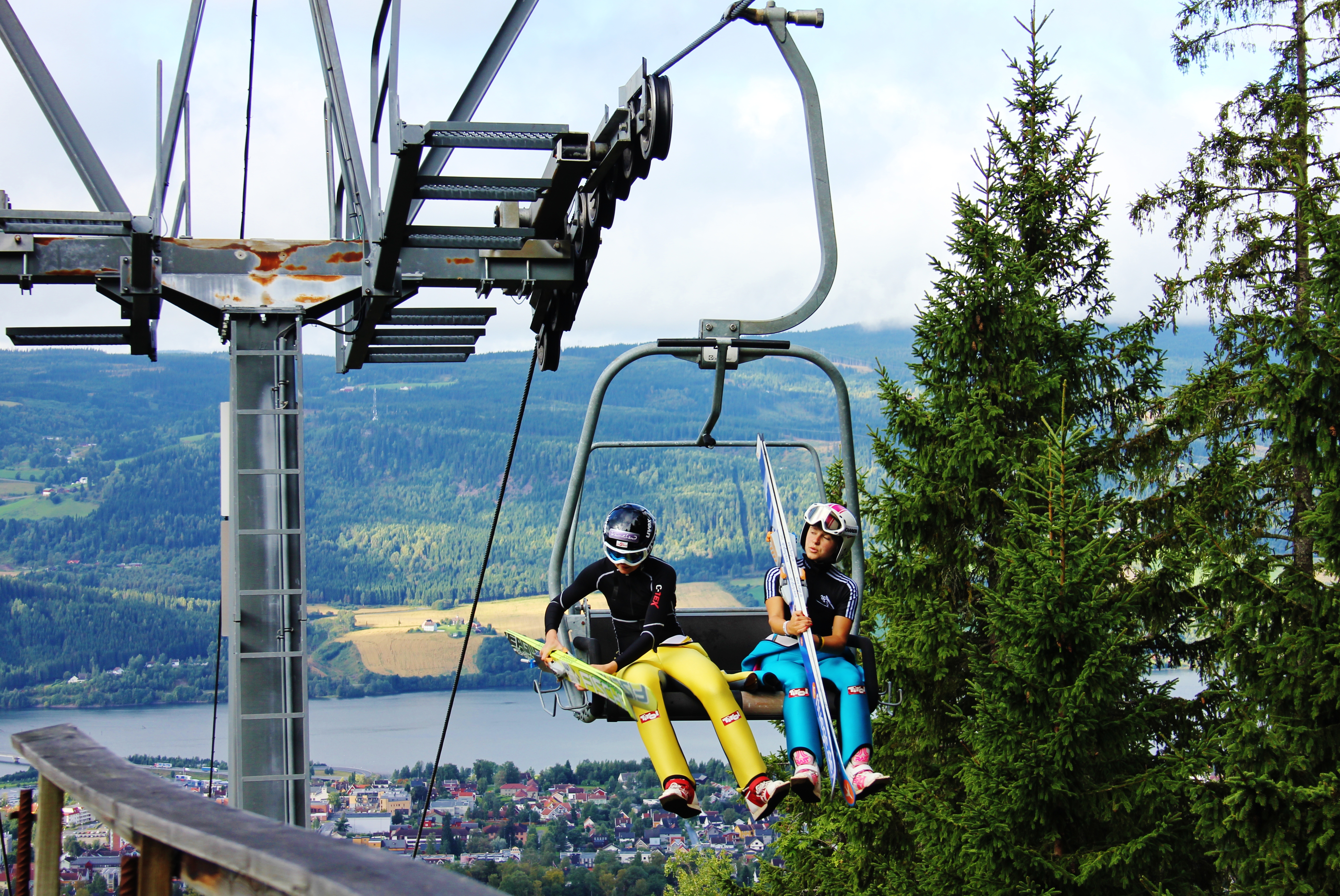 Cable car in Lillehammer ski slope