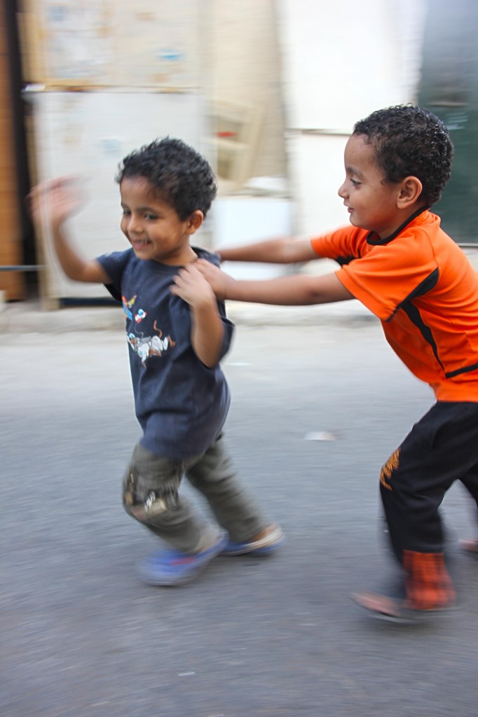 Children playing in Amman, jordan