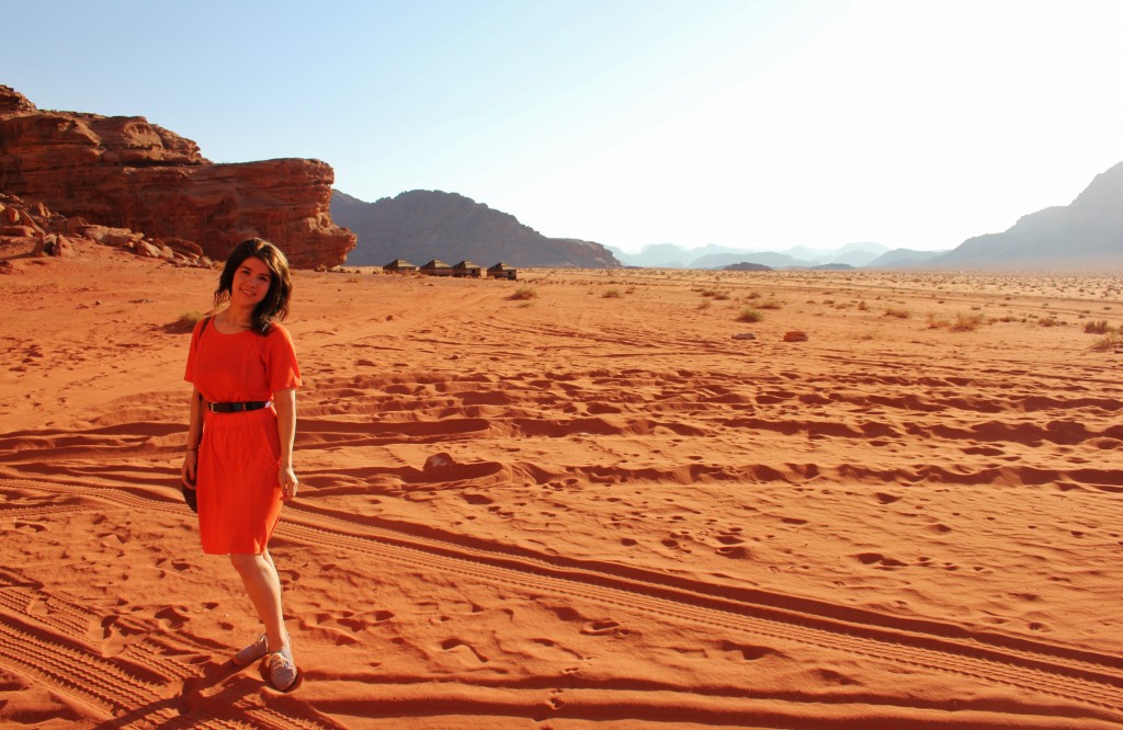 Walking Wadi Rum Desert, sand dunes, canyons, girl, bedouin, UNESCO world heritage site
