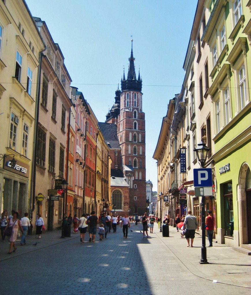 Krakow, Poland, street, St. Mary's Church, Old Town