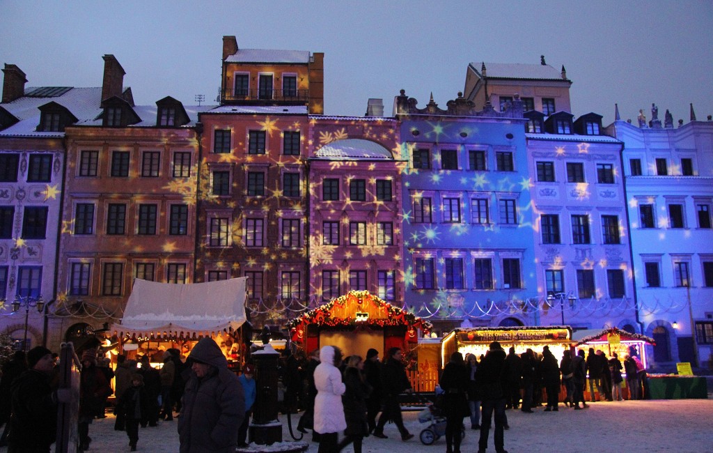 Warsaw, Christmas Market, Poland, Old Town, UNESCO, Lights