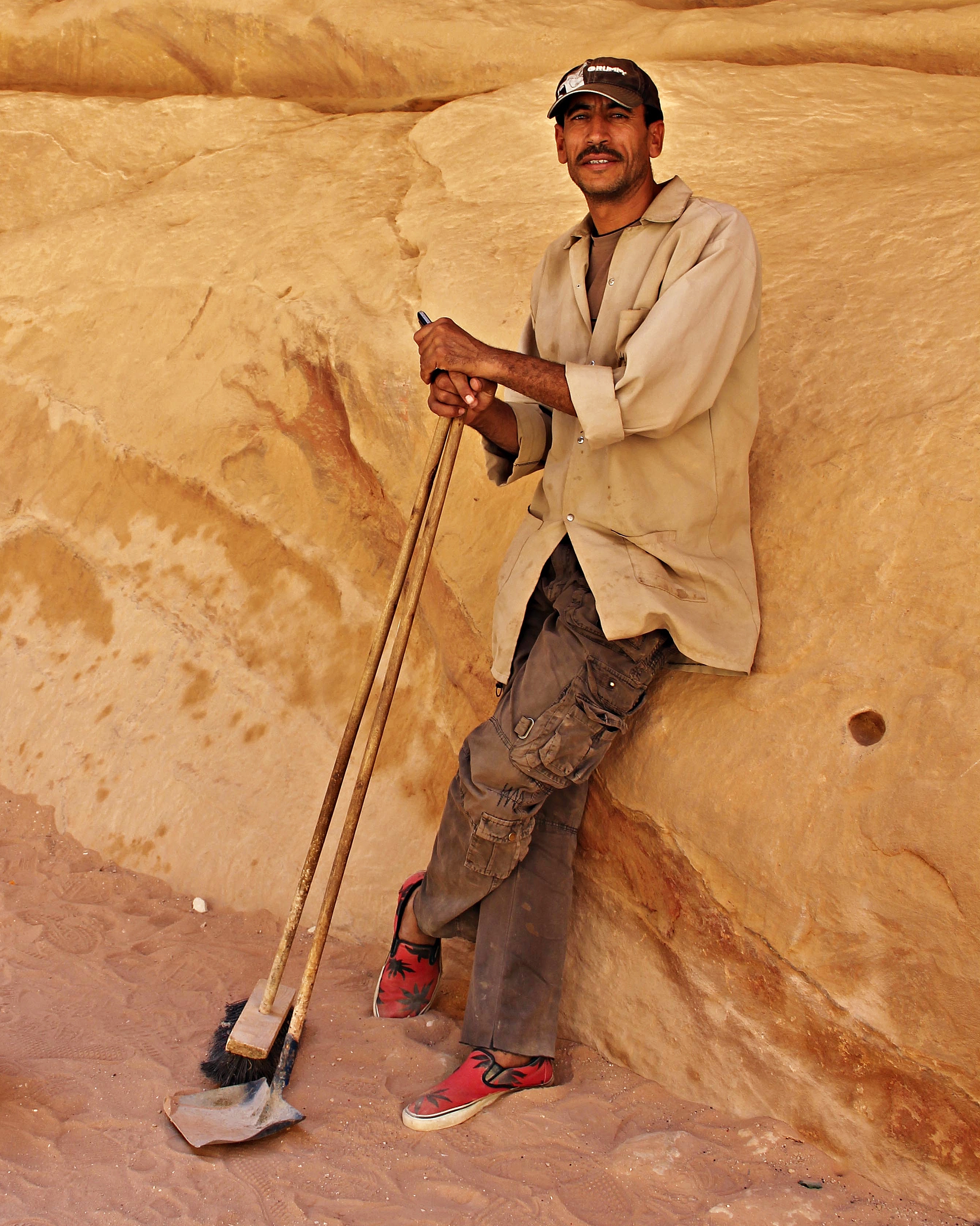Bedouin man in Petra, Siq