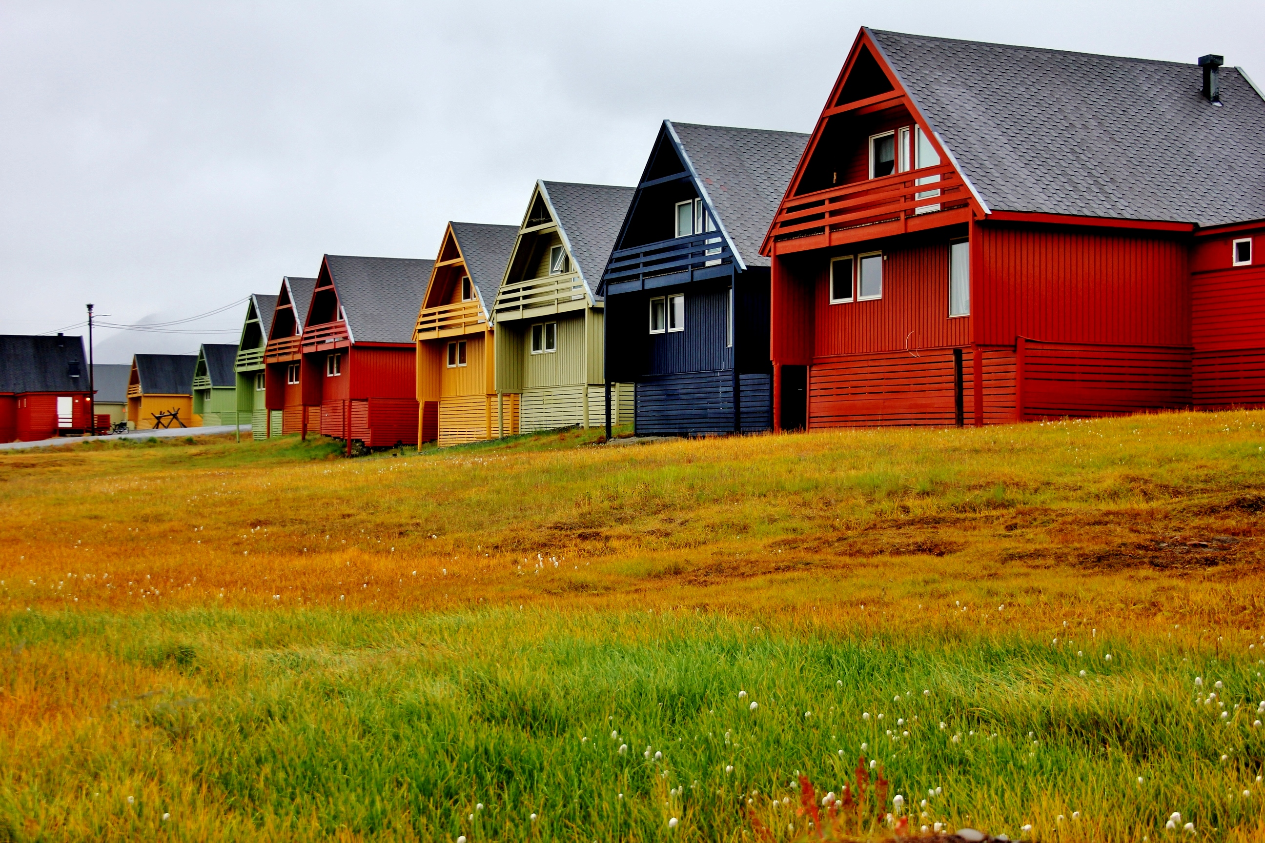 Colourful houses in Longyearbyen, Svalbard