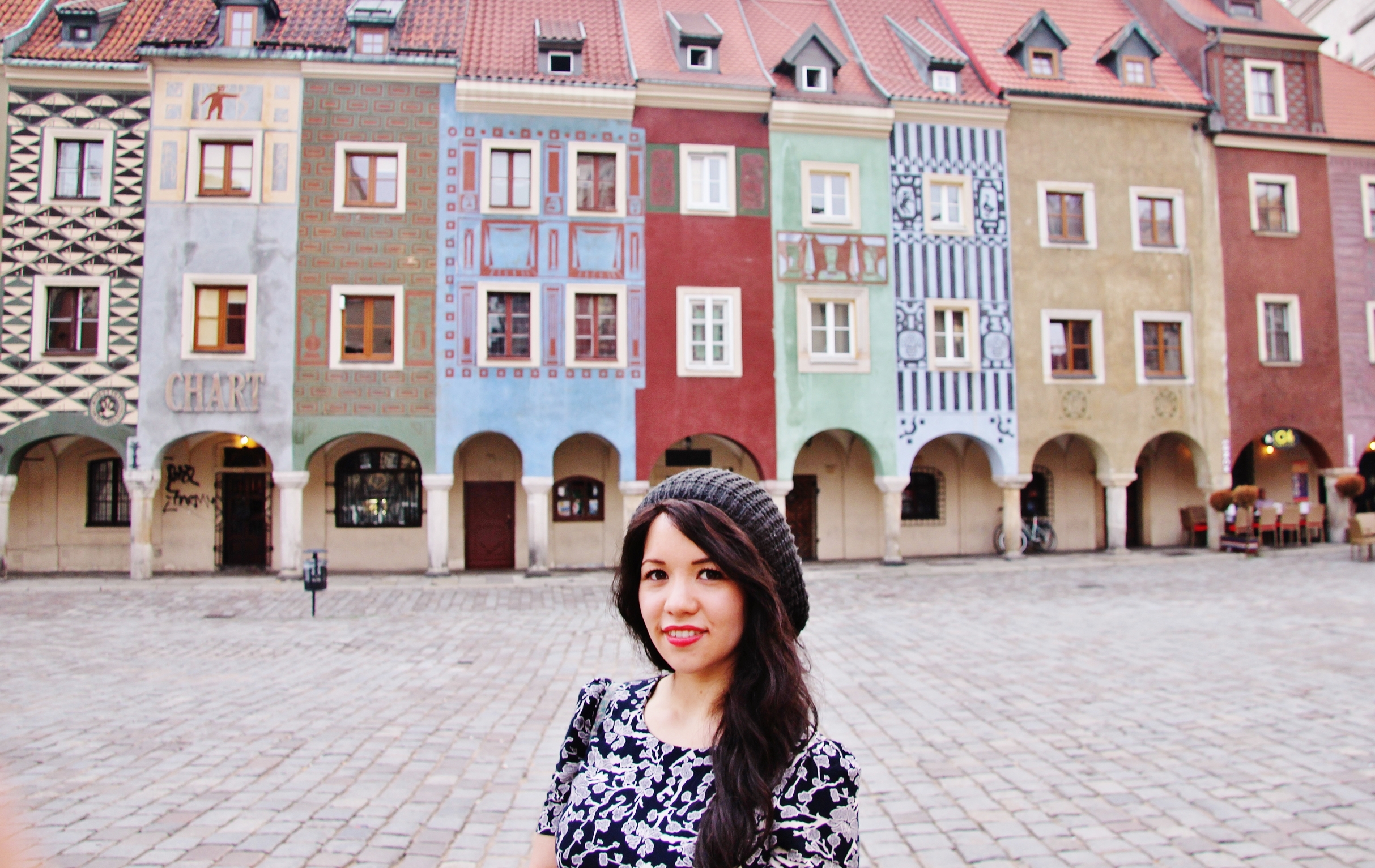 The colourful Merchant houses in Poznan's old market square
