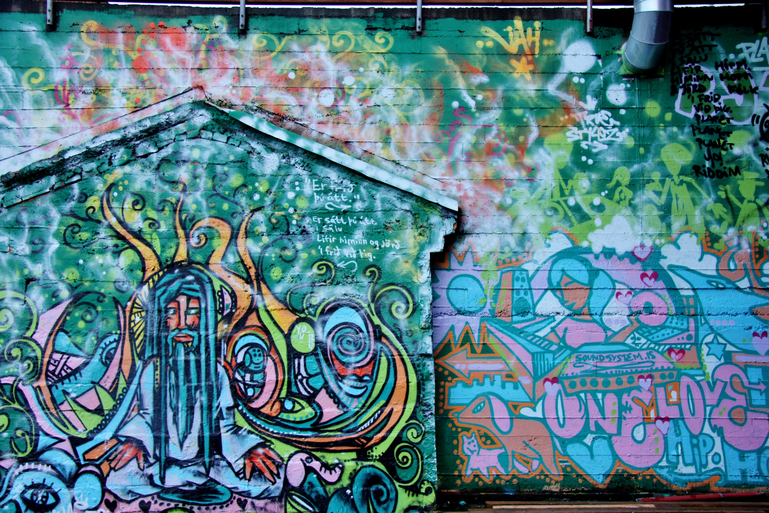 Graffiti, street art in Reykjavik