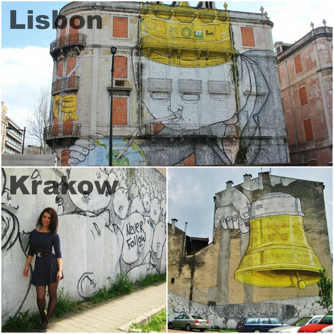 The work of street artist Blu in Lisbon and Krakow