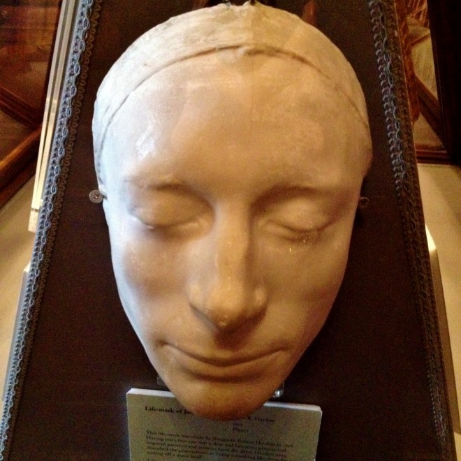 The death mask of John Keats
