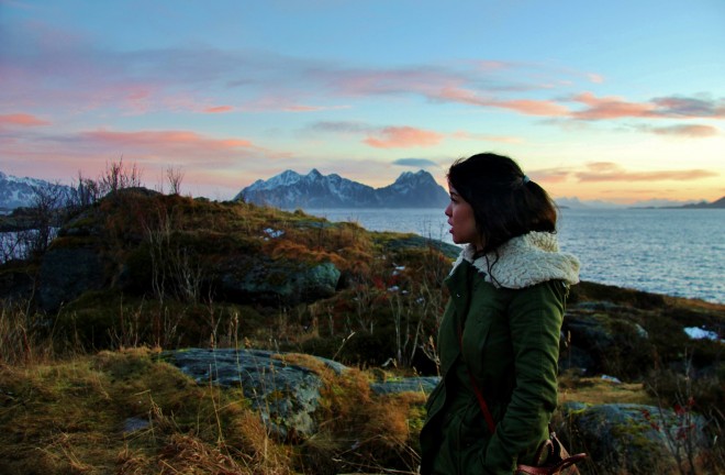 The Lofoten Islands during winter