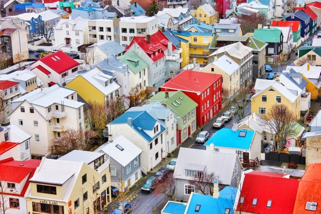 colourful buildings in Reykjavik
