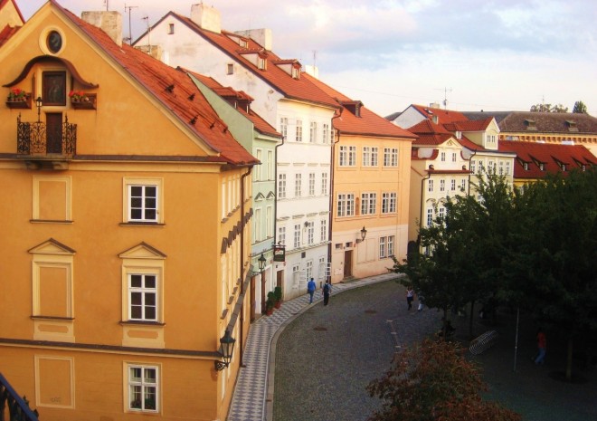 Colourful buildings in Prague