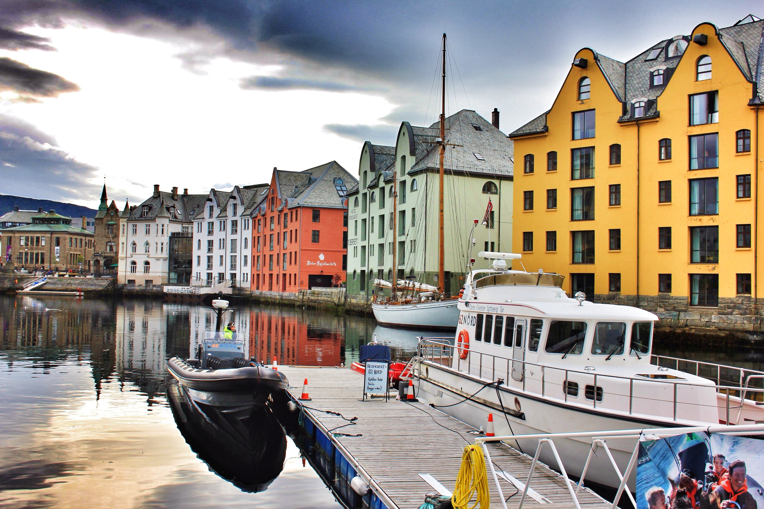 Colourful buildings in Alesund, Norway