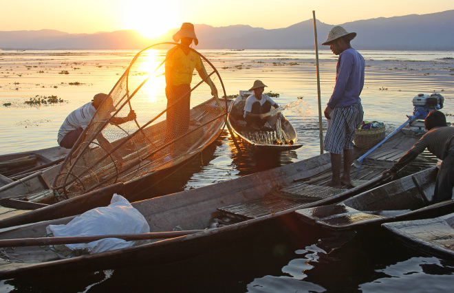 Fishermen Inle Lake, Burma