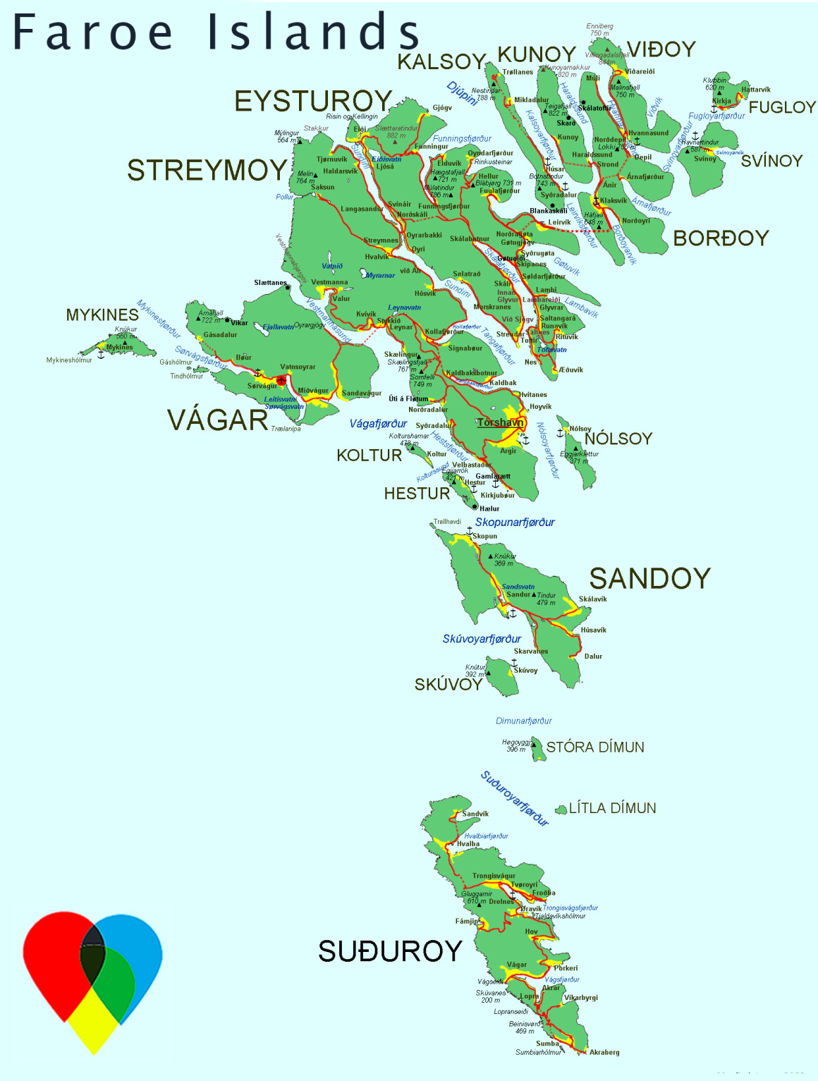 Faroe Island Map