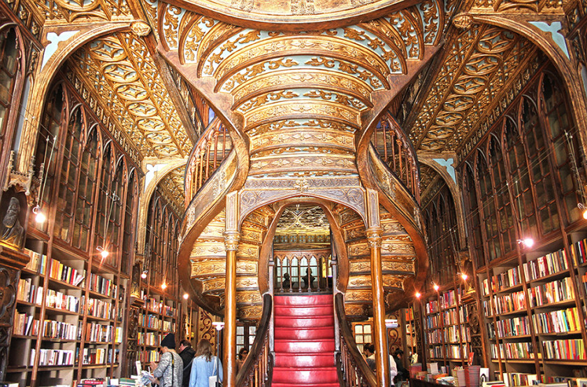 Livraria Lello bookshop in Porto, Portugal.