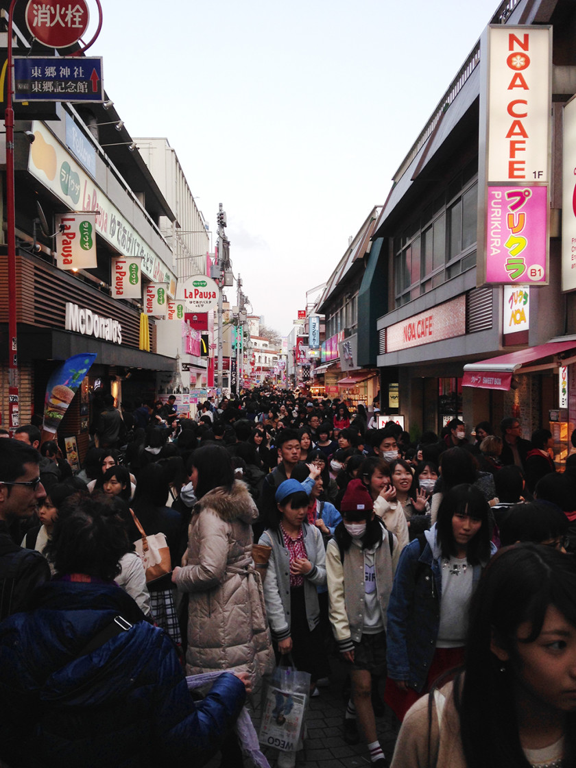 The busy street of Takeshita Dori, Harajuku, Tokyo