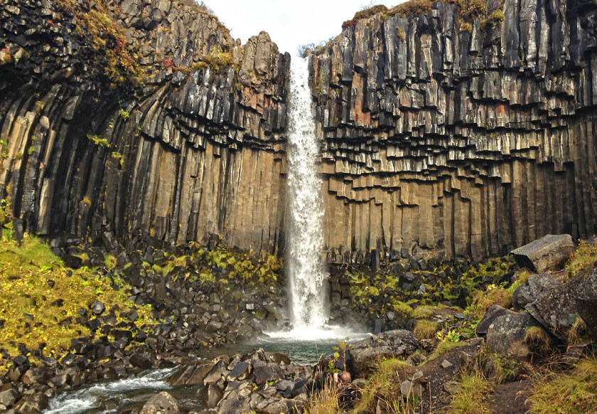 Visit Svartifoss Waterfall when doing a road trip of Iceland