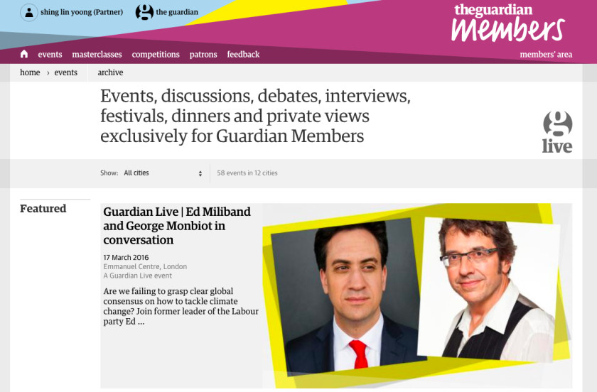 Live talks with Guardian membership