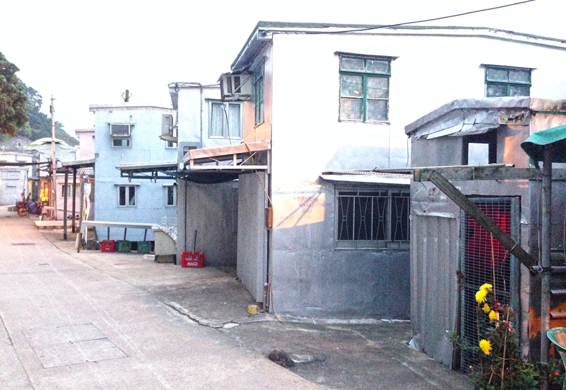 Corrugated buildings on Tai O village in Hong Kong