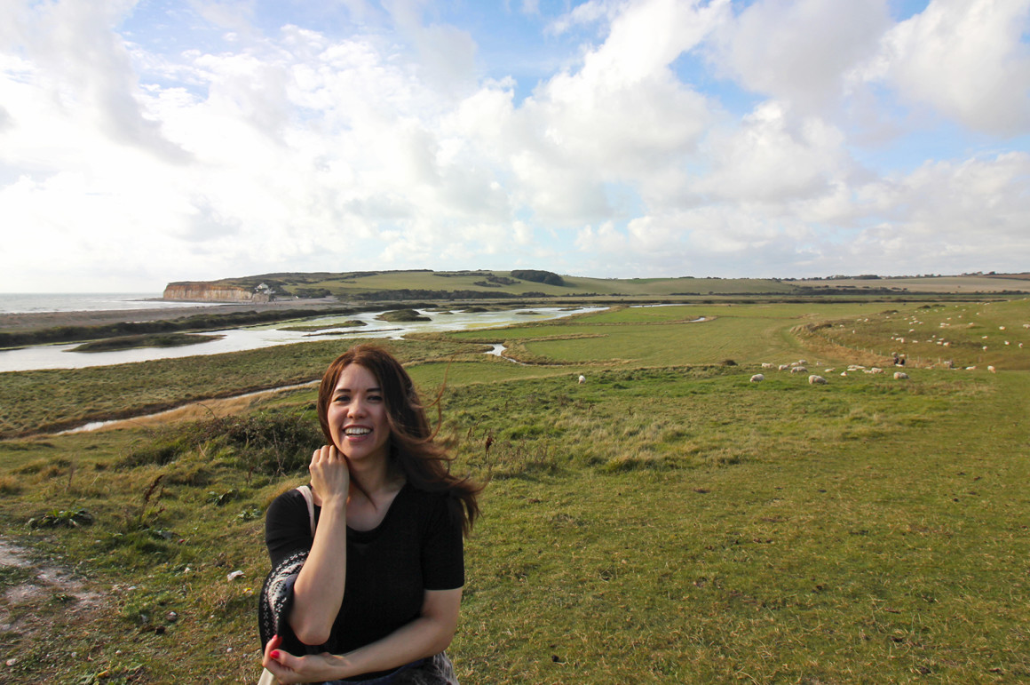 Walking across the Seven Sisters in England
