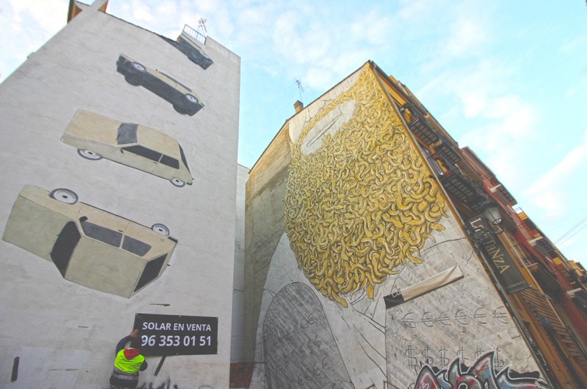 BLU street art in Valencia
