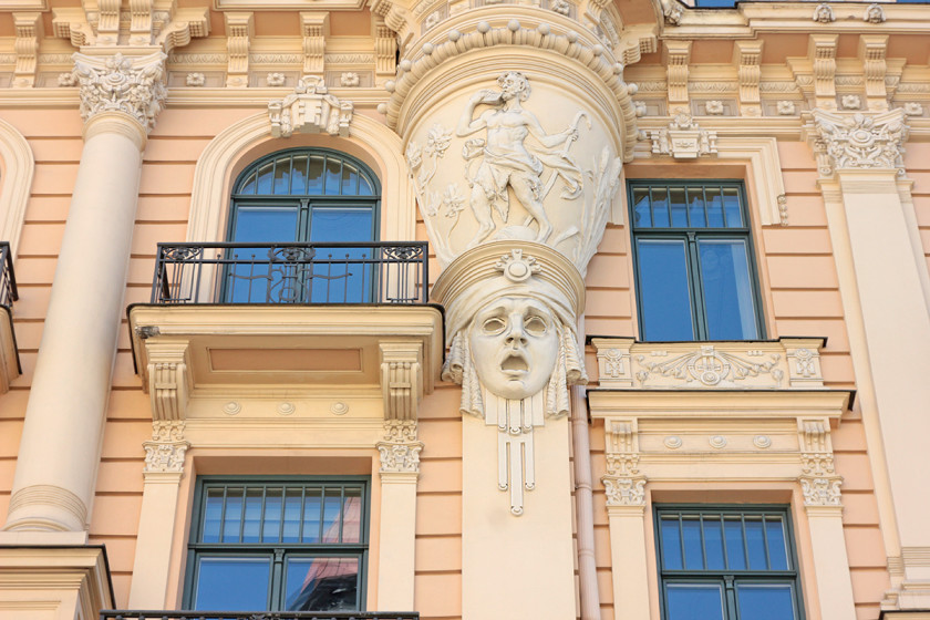 Art Nouveau architecture on Alberta Street, Riga