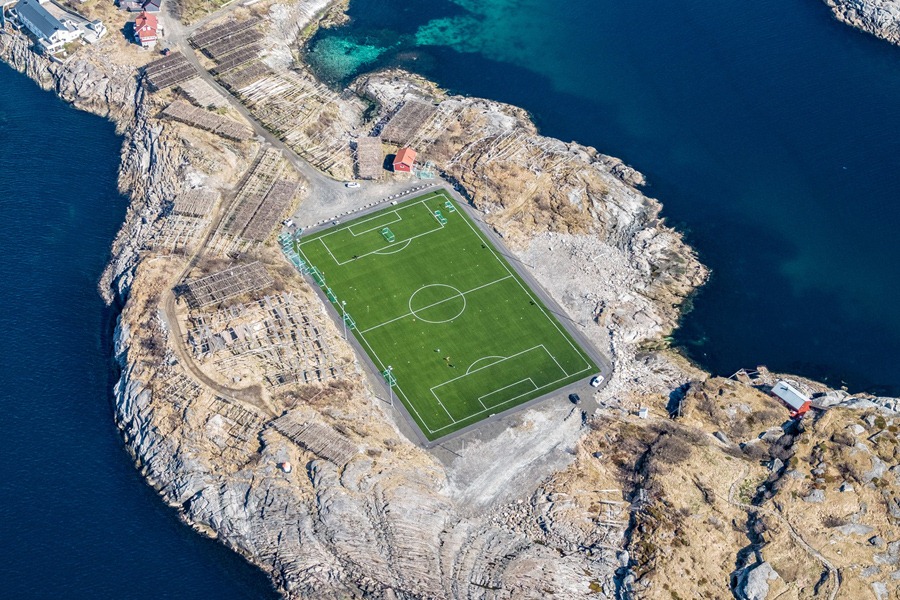 Henningsvaer football stadium - guide to the Lofoten Islands