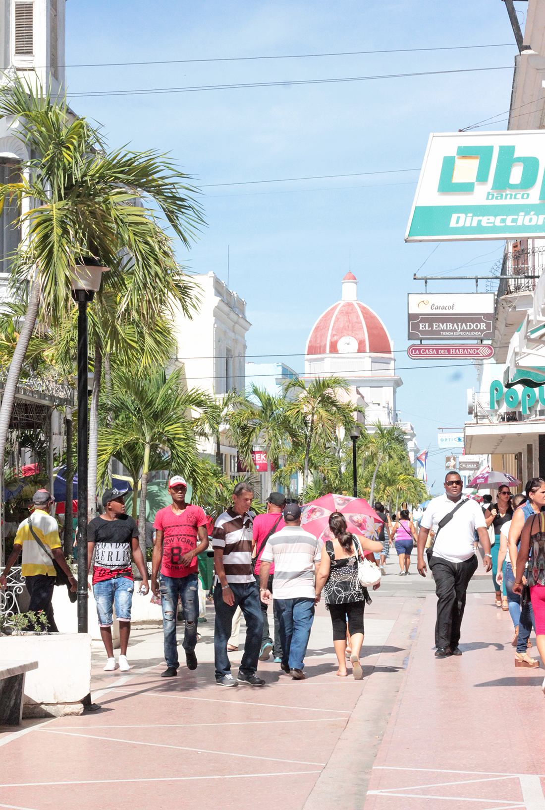 Main shopping street in Cienfuegos, Cuba