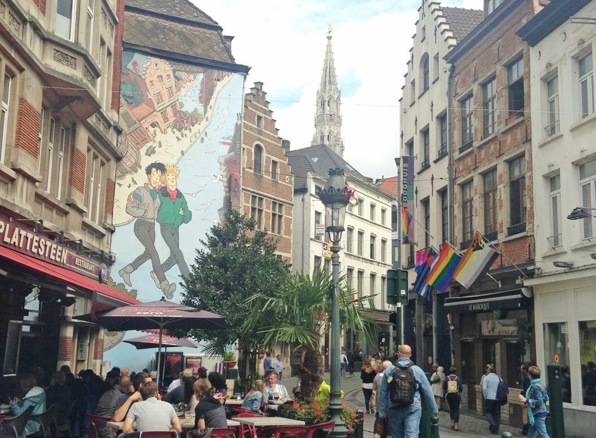Broussaille, Comic wall mural in Brussels