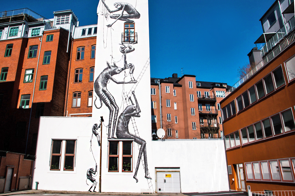 Street Art in Malmo by Phlegm