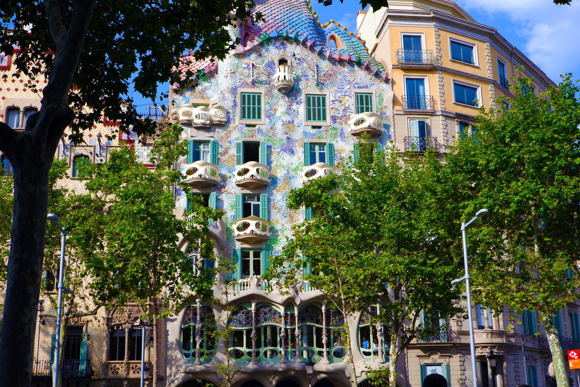 Gaudi's Casa Batllo in Barcelona, Spain