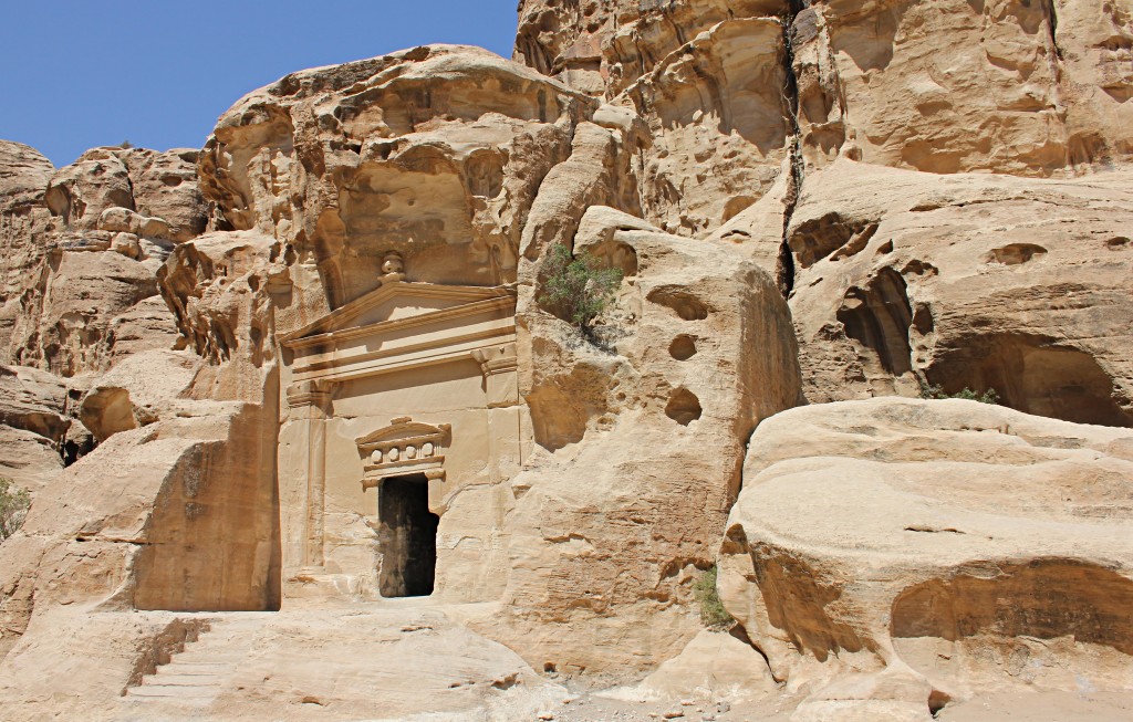 Tomb in Little Petra, cave, rocks, jordan