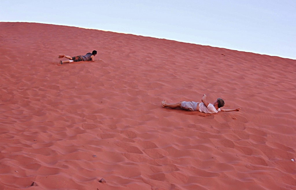 Rolling down sand dunes, Wadi Rum desert, jeep safari, 4x4, explore, UNESCO World Heritage Site, D H Lawrence,
