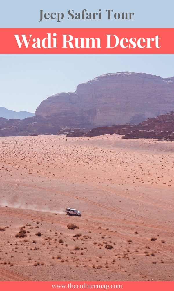 Jeep safari tour of the Wadi Rum desert