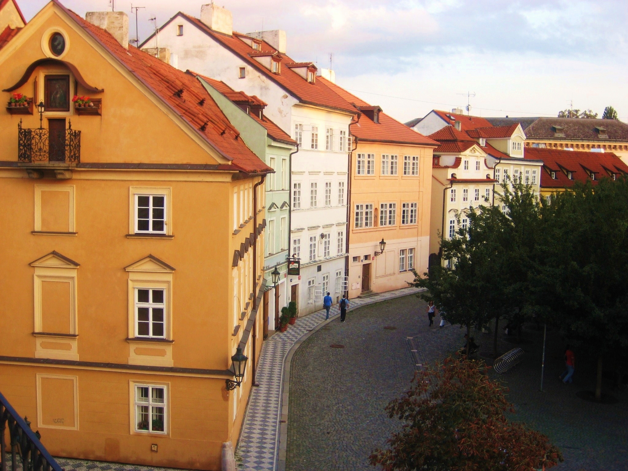 coloured houses in prague, romantic prague, city, beautiful The