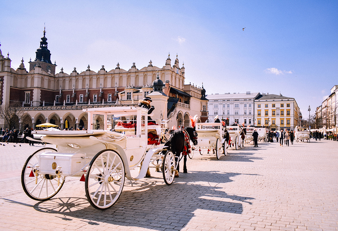 Krakow main square - most romantic cities in Europe