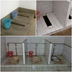 Squatting toilets in China