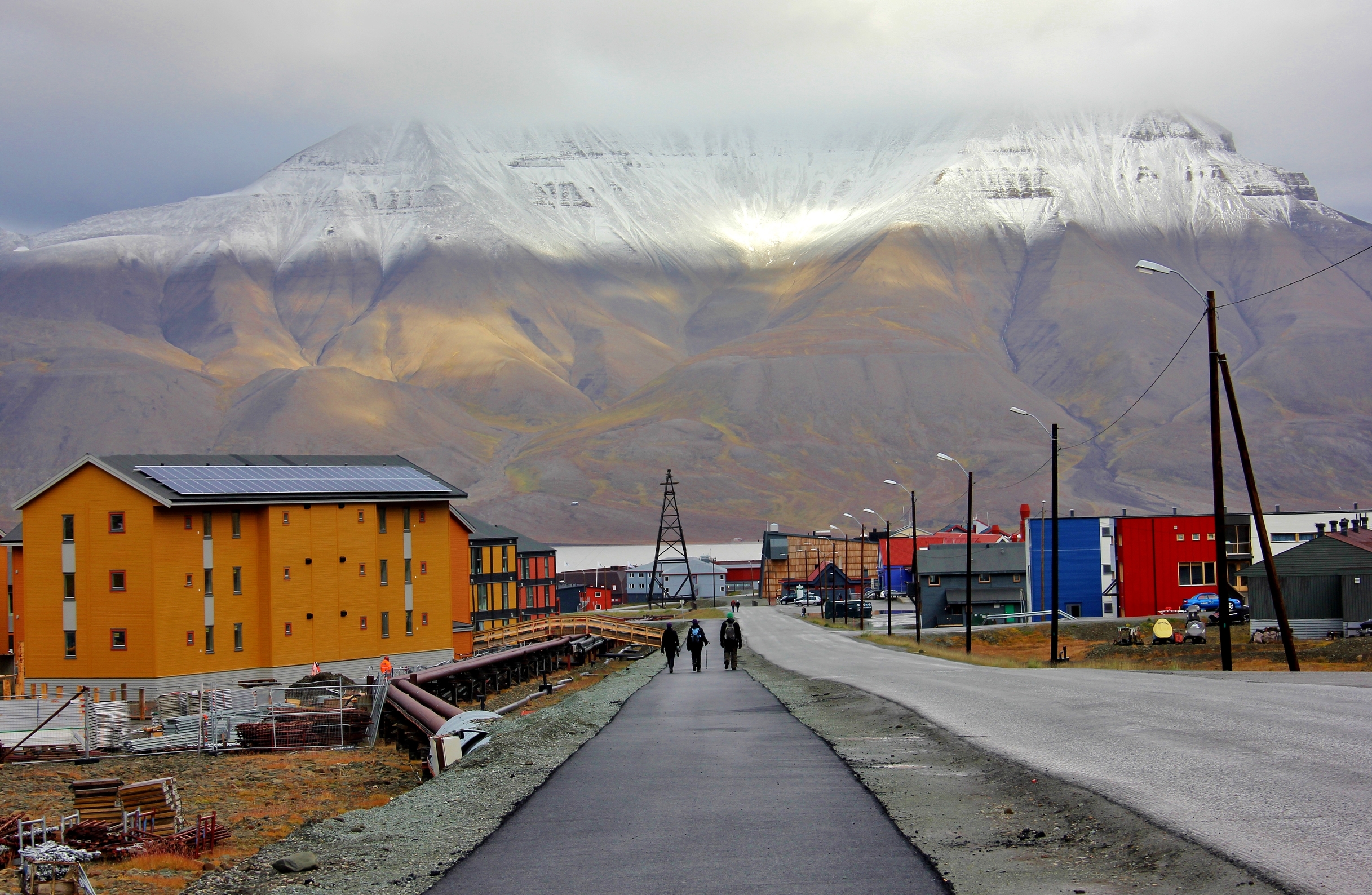 Colourful Longyearbyen town, Spitsbergen, Svalbard