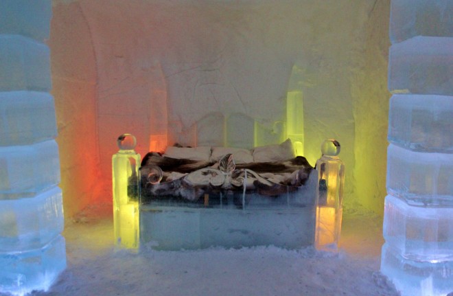 The Honeymoon suite in the ice hotel