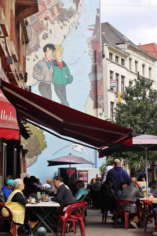 Comic strip wall murals, Brussels