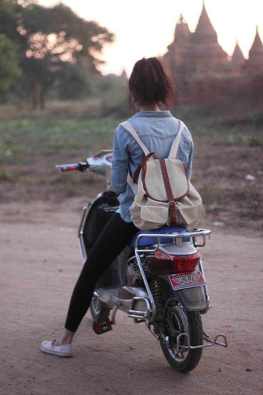 E-biking in Bagan, Myanmar