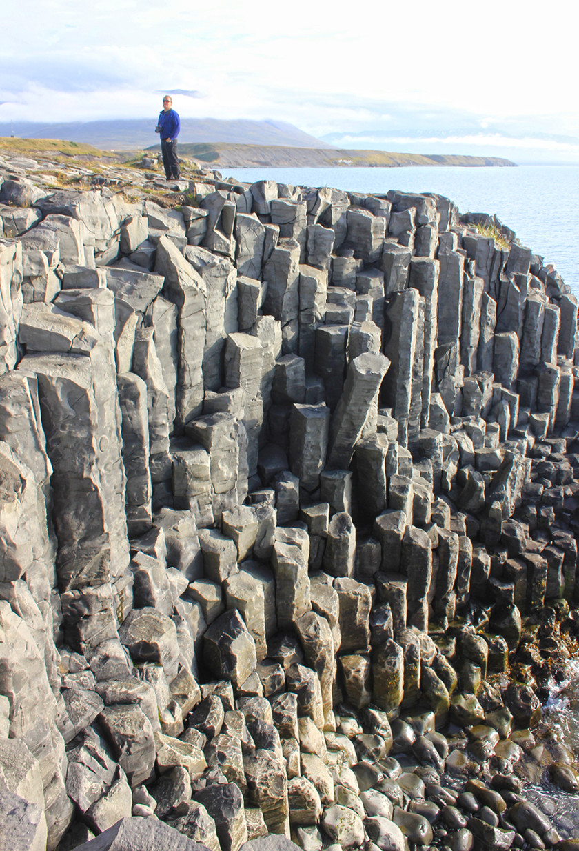Basalt columns in Hofsos North Iceland - road trip travel itinerary 