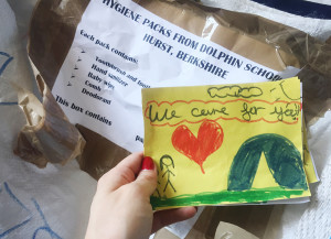Letters to refugees written by schoolchildren