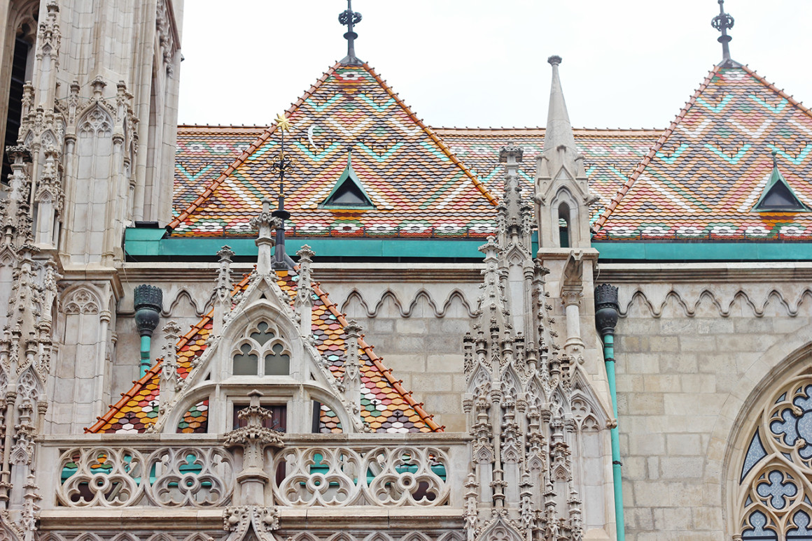 The ornate exterior of Matthias Church - beautiful buildings in Budapest