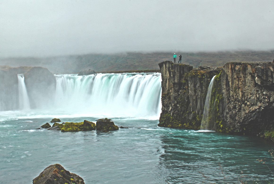 Attractions in North Iceland - Godafoss, also known as Waterfall of the Gods