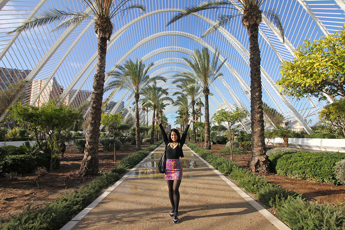L'Umbracle garden in Valencia inside the City of Arts and Sciences