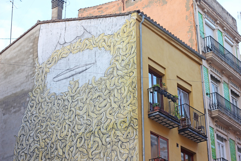 Street art in Valencia by BLU