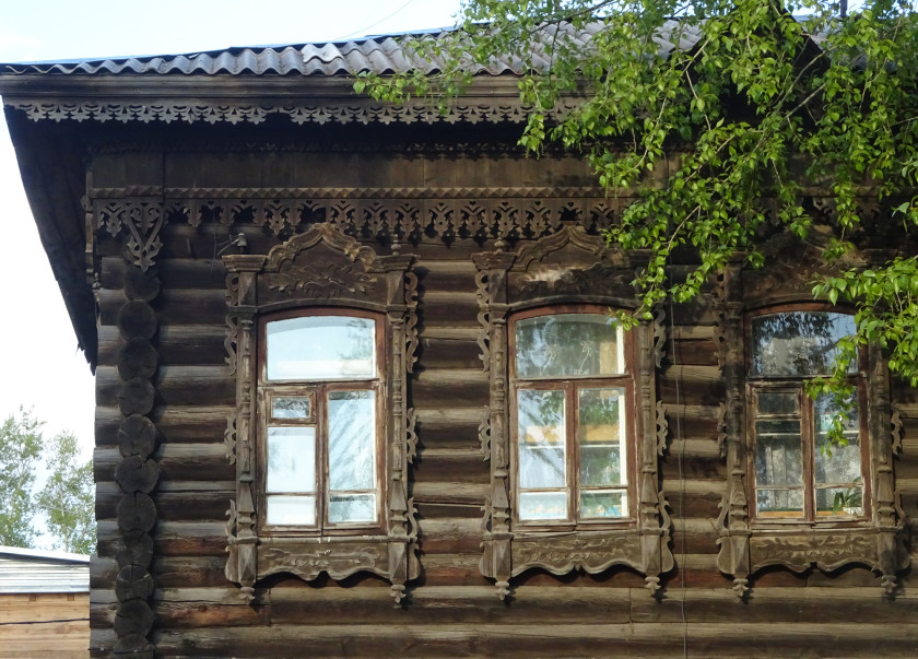 A traditional Siberian house in Irkutsk