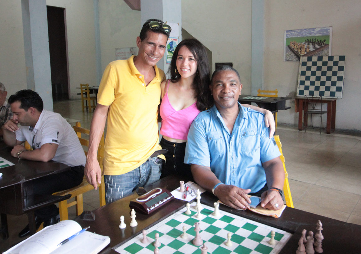 Playing chess in Cienfuegos, Cuba