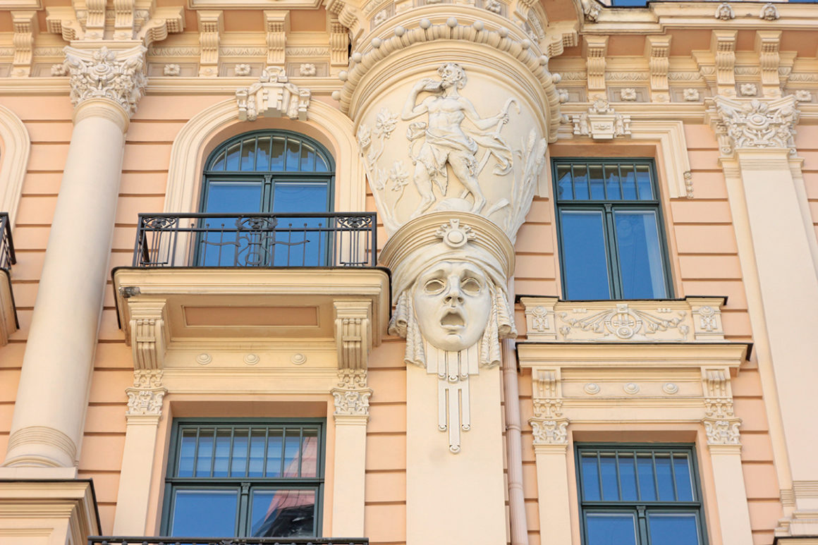 Art Nouveau buildings at Alberta Street in Riga